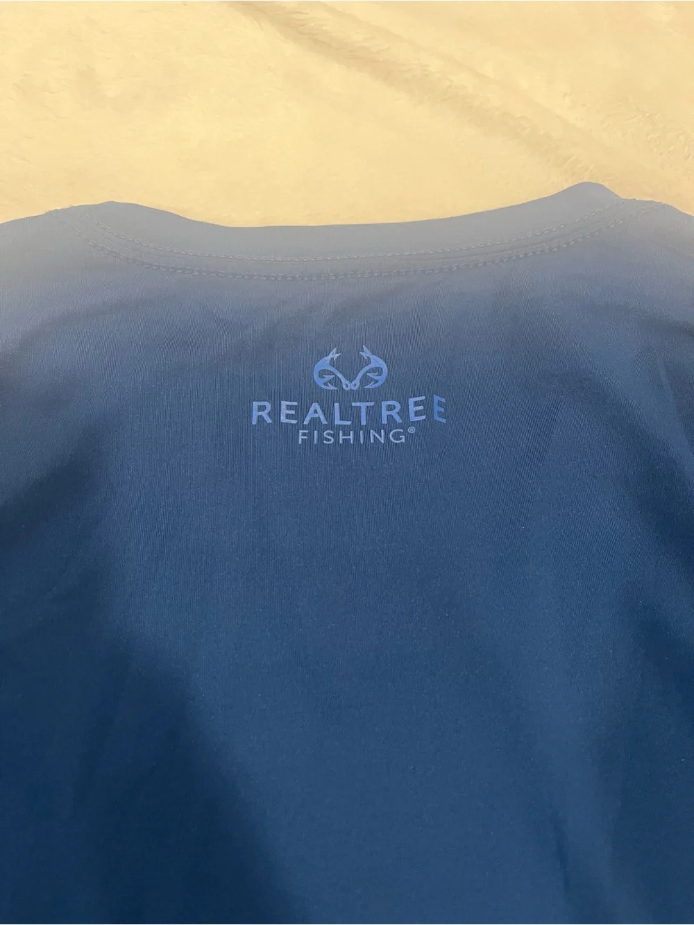 Realtree Fishing Men's Performance Short Sleeve Shirt - Navy Blue - Large